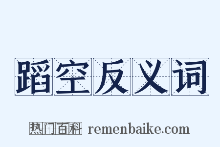 蹈空反义词是什么意思的图片
